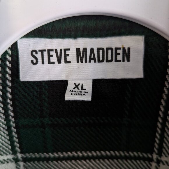Steve Madden Long Plaid Coat - Picture 7 of 8
